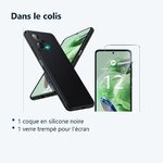 Contenu du colis – Coque Silicone Noir + Verre Trempe Pour Xiaomi Redmi Note 12 5G
