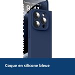 Vue de détail – Coque Silicone Bleu Nuit Pour iPhone 14 Pro Max