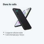 Contenu du colis – Coque Pour Samsung Galaxy A35 5G Silicone Noir + Verre Trempe