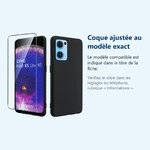 Accessoire ajusté au modèle exact – Coque Silicone Noir + Verre Trempe Pour Oppo Find X5 Lite