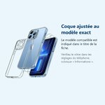 Accessoire ajusté au modèle exact – Coque Transparente pour iPhone 13 Pro Max (6,7 pouces) et 2 Verres Trempé Film Protection