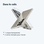Contenu du colis – Coque Silicone Transparente + 2 Verres Trempes Pour Samsung Galaxy S24 Ultra