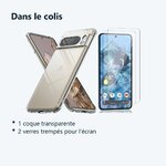 Contenu du colis – Coque Silicone Transparente + 2 Verres Trempes Pour Google Pixel 8 Pro