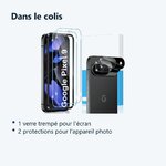Contenu du colis – Verre Trempe et Protection Camera Arriere X2 Pour Pixel 9