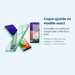 Accessoire ajusté au modèle exact – Coque Silicone Transparente Quatre Coins Renforces + Verre Trempe Pour Samsung A22 5G