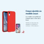 Accessoire ajusté au modèle exact – Coque Silicone pour iPhone X / Xs Rouge Antichoc + 2 Verres Trempes