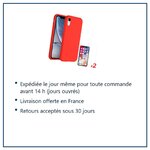 Expédition le jour même, livraison offerte, retours sous 30 jours – Coque Silicone pour iPhone X / Xs Rouge Antichoc + 2 Verr