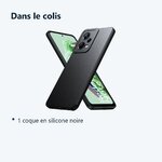 Contenu du colis – Coque Silicone Noir Pour Xiaomi Redmi Note 12 5G