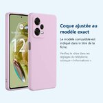 Accessoire ajusté au modèle exact – Coque Silicone Rose Pour Xiaomi Redmi Note 12 Pro Plus