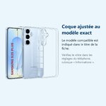 Accessoire ajusté au modèle exact – Coque Silicone Transparente + Verre Trempe Pour Samsung Galaxy S25 Plus