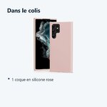 Contenu du colis – Coque Silicone Rose pour Samsung Galaxy S22 Ultra –