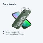 Contenu du colis – Coque Transparente pour iPhone 13 Mini (5,4 pouces) et Verre Trempé Film Protection Ecran