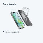 Contenu du colis – Coque Silicone Transparente + 2 Vitres Protection Ecran Pour Apple iPhone 14 Plus