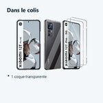 Contenu du colis – Coque Silicone Transparente + 2 Vitres Protection Ecran Pour Xiaomi 12T Pro 5G
