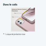 Contenu du colis – Coque Rose pour iPhone 12 Mini (5,4 pouces)