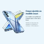 Accessoire ajusté au modèle exact – Coque Silicone Transparente + 2 Verres Trempes Pour Samsung Galaxy A15