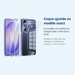 Accessoire ajusté au modèle exact – Coque Silicone Transparente + 2 Verres Trempes Pour Samsung Galaxy S26 Plus