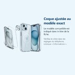 Accessoire ajusté au modèle exact – Coque Silicone Transparente Compatible Magsafe + Verre Trempes et Protection Camera Arrie