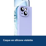 Vue de détail – Coque Silicone Violet Pour iPhone 14 Plus