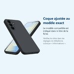 Accessoire ajusté au modèle exact – Coque Pour Samsung Galaxy S25 FE Silicone Noir + Verre Trempe