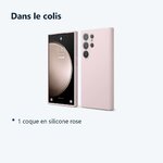 Contenu du colis – Coque Pour Samsung Galaxy S24 Ultra Silicone Rose