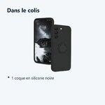 Contenu du colis – Coque Silicone Pour Samsung Galaxy S24 Plus Couleur Noir Avec Anneau Support