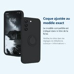 Accessoire ajusté au modèle exact – Coque Silicone Pour Samsung Galaxy S24 Plus Couleur Noir Avec Anneau Support