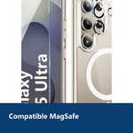 Vue de détail – Coque Silicone Transparente Compatible Magsafe + Verre Trempes et Protection Camera Arriere Pour Samsung Gala