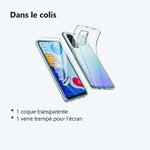 Contenu du colis – Coque Silicone Transparente + Verre Trempe Pour Xiaomi Redmi Note 11 / Note 11s