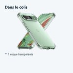 Contenu du colis – Coque Silicone Transparente Angles Renforces Pour Google Pixel 9 / 9 Pro