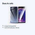 Contenu du colis – Coque Silicone Transparente + Verre Trempe Pour Oppo Find X5 Lite