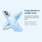 Accessoire ajusté au modèle exact – Coque Silicone Transparente Compatible Magsafe + Verre Trempes et Protection Camera Arrie
