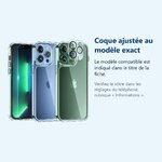 Accessoire ajusté au modèle exact – Coque Silicone Transparente + Verre Trempe et Protection Camera Arriere Pour iPhone 13 Pr