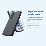 Accessoire ajusté au modèle exact – Coque Pour Samsung Galaxy S25 FE Silicone Noir + 2 Verres Trempes