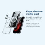 Accessoire ajusté au modèle exact – Coque Silicone Transparente Compatible Magsafe + Verre Trempes et Protection Camera Arrie