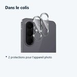 Contenu du colis – Verres Protection Camera Arriere Transparent X2 Pour Samsung Galaxy A57