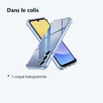 Contenu du colis – Coque Pour Samsung Galaxy A15 Silicone Transparente Angles Renforces