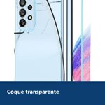 Vue de détail – Coque Silicone Transparente + Verre Trempe Pour Samsung A53 5G