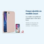 Accessoire ajusté au modèle exact – Coque Silicone pour iPhone Xr Rose Antichoc + 2 Verres Trempes