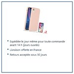 Expédition le jour même, livraison offerte, retours sous 30 jours – Coque Silicone pour iPhone Xr Rose Antichoc + 2 Verres Tr