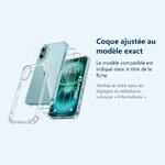 Accessoire ajusté au modèle exact – Coque Silicone Transparente Angles Renforces + 2 Verres Trempes Pour iPhone 16 Plus