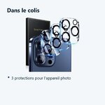 Contenu du colis – Verres Protection Camera Arriere X3 Pour iPhone 15 Pro Max