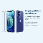 Accessoire ajusté au modèle exact – Coque Silicone + 2 Vitres Protection Ecran Pour Apple iPhone 12 PRO MAX