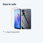 Contenu du colis – Coque Silicone Transparente + 2 Vitres Protection Ecran Pour Oppo Reno 8 5G
