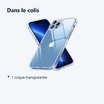 Contenu du colis – Coque Transparente pour iPhone 13 Pro (6,1 pouces)
