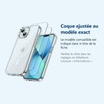 Accessoire ajusté au modèle exact – Coque Silicone Transparente Compatible Magsafe + Verres Trempes X2 Pour iPhone 13 Mini