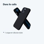 Contenu du colis – Coque Silicone Noire Pour iPhone 13 Mini