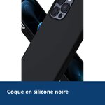 Vue de détail – Coque Silicone Noire Pour iPhone 13 Mini