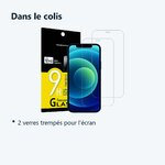 Contenu du colis – Verres Trempes X2 Pour iPhone 12 Mini