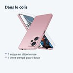 Contenu du colis – Coque Silicone Rose + Verre Trempe Pour Poco X5 Pro 5G